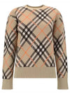 Vintage Check Intarsia Knit Top Beige - BURBERRY - BALAAN 2