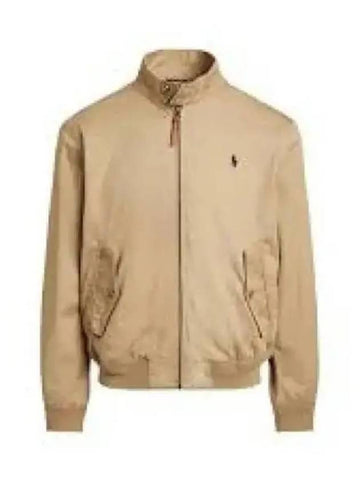 Embroidered Pony Logo Chino Bomber Jacket Beige - POLO RALPH LAUREN - BALAAN 1