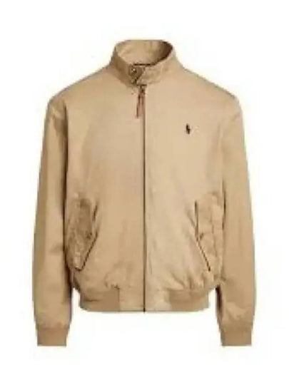 Embroidered Pony Logo Chino Bomber Jacket Beige - POLO RALPH LAUREN - BALAAN 2