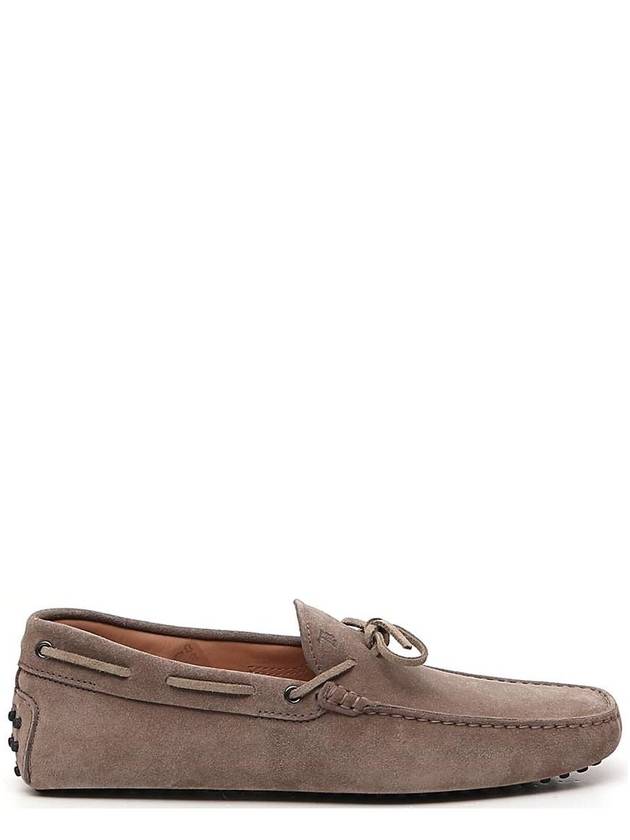 Men's Gommino Suede Driving Shoes Beige - TOD'S - BALAAN 3