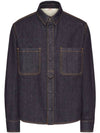 Cotton Denim Jacket Navy - VALENTINO - BALAAN 2