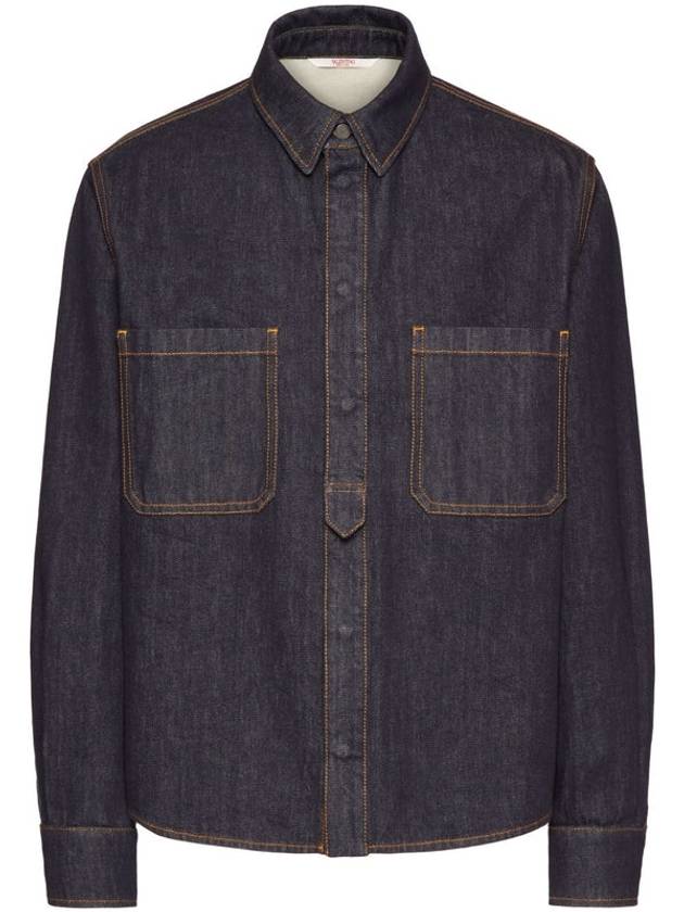 Cotton Denim Jacket Navy - VALENTINO - BALAAN 2