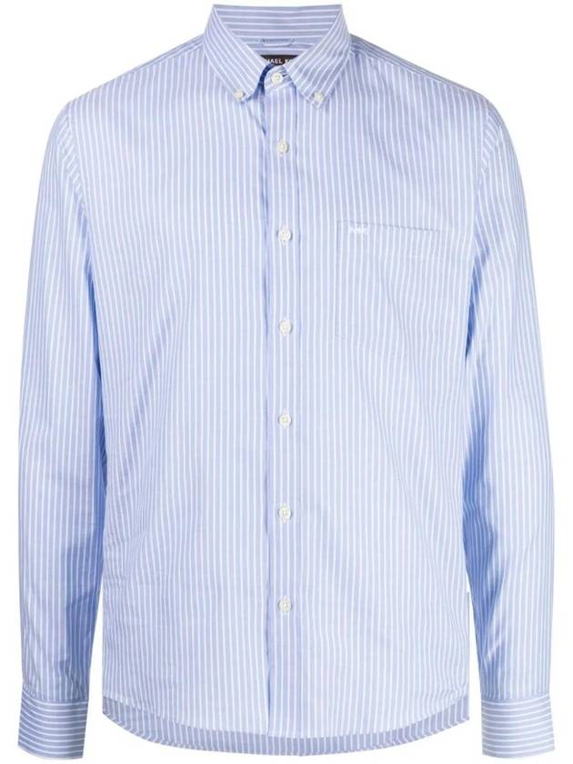 Oxford logo embroidery striped shirt CF34052A0S - MICHAEL KORS - BALAAN 1