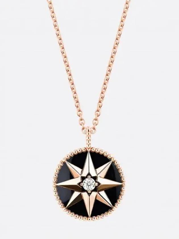 Rose de Vent Medallion Necklace Gold Black - DIOR - BALAAN 2