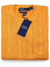 Embroidered Pony Pocket Knit Top Orange - POLO RALPH LAUREN - BALAAN 2