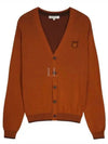 Bold Fox Head Cotton Cardigan Tobacco - MAISON KITSUNE - BALAAN 2