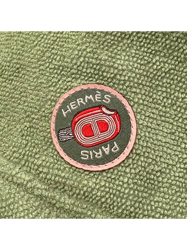 Hat Woven Patch Plain Bucket Hat Khaki Green - HERMES - BALAAN 5