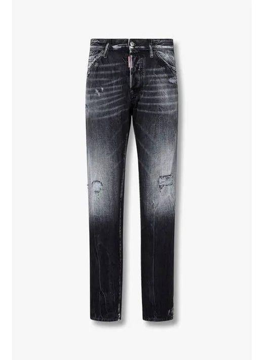 Men s Washed Damage Cool Guy Jean Black - DSQUARED2 - BALAAN 1