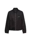 Re-Nylon Zip Up Gabardine Blouson Jacket Black - PRADA - BALAAN 2