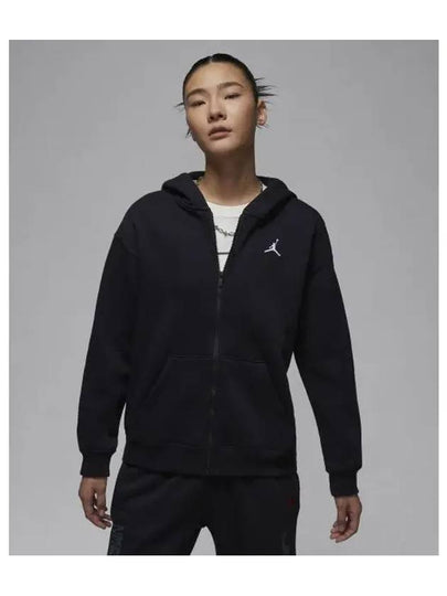 Jordan Brooklyn Fleece Zip Up Hoodie Black - NIKE - BALAAN 2