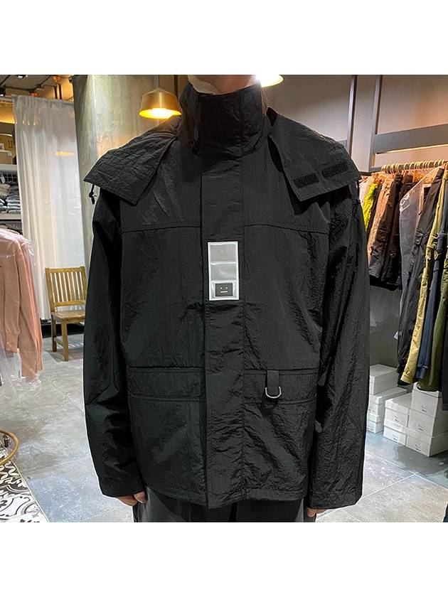 Nylon Hooded Jacket Black - ACNE STUDIOS - BALAAN 3