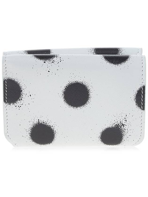 Spray Polka Dot Half Wallet White - BALENCIAGA - BALAAN 4