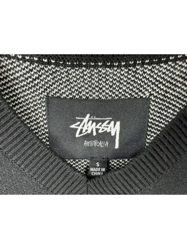 AU Australia SMOOTH STOCK Knit Vest ST037300 Black MENS - STUSSY - BALAAN 6