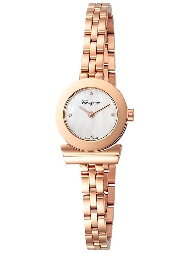 Gancini Metal Quartz Watch Rose Gold - SALVATORE FERRAGAMO - BALAAN 4