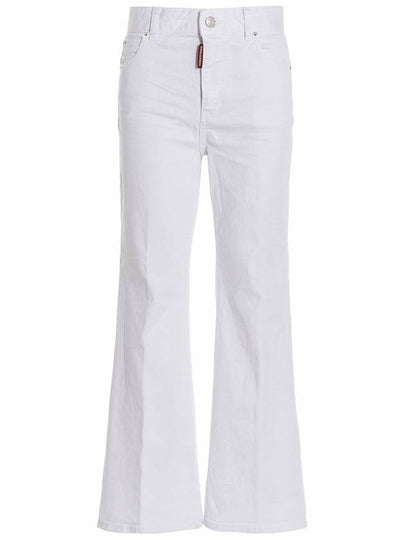 Crop Wide Jeans White - DSQUARED2 - BALAAN 2