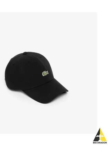 Cotton Twill Basic Baseball Cap Black - LACOSTE - BALAAN 1