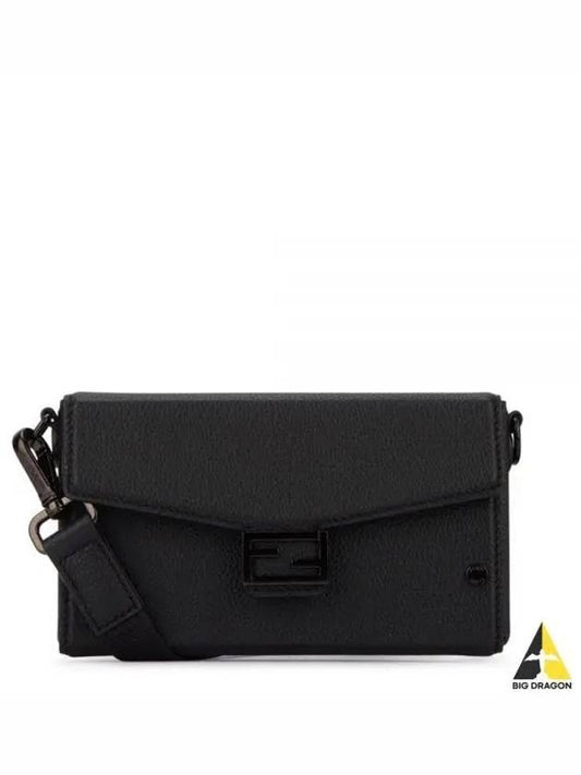 Baguette Soft Trunk Phone Pouch Cross Bag Black - FENDI - BALAAN 2