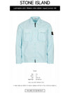 Front Pocket Wappen Patch Overshirt Zip-Up Jacket Sky Blue - STONE ISLAND - BALAAN 3