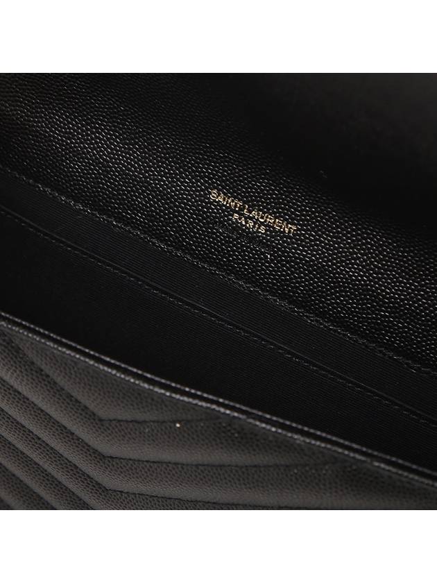 Grain De Poudre Cassandre Clutch Bag Black - SAINT LAURENT - BALAAN 6