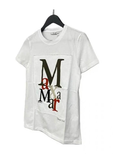 19410212 600 011 Logo Short Sleeve TShirt White - MAX MARA - BALAAN 2