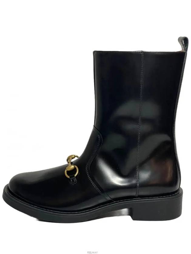 Horsebit Ankle Walker Boots Black - GUCCI - BALAAN 4