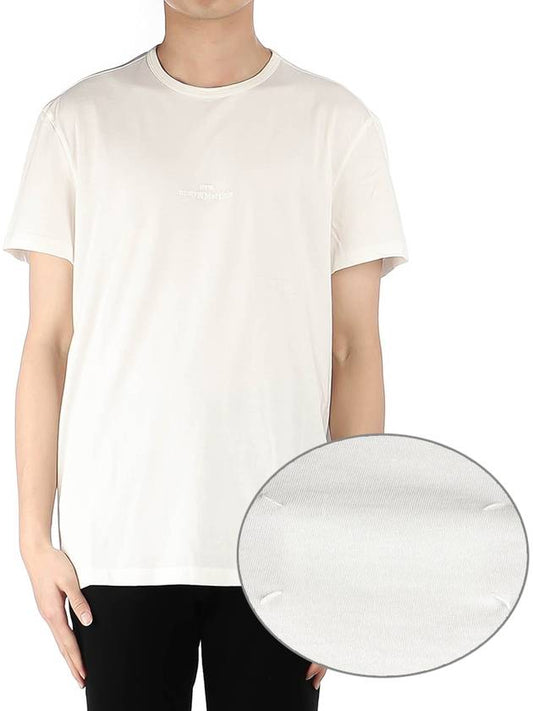 Reverse Logo Jersey Short Sleeve T-Shirt Ivory - MAISON MARGIELA - BALAAN.