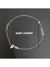 Opyum Charm Bracelet In Metal And Rhinestone Oxidized Silver - SAINT LAURENT - BALAAN 4