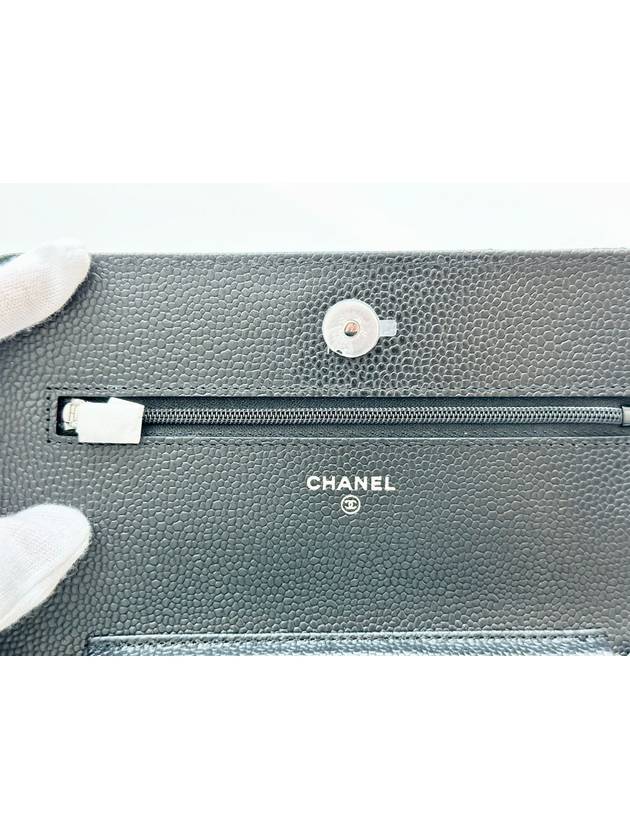 Classic WOC Caviar Chain Wall Black Silver AP0250 - CHANEL - BALAAN 3