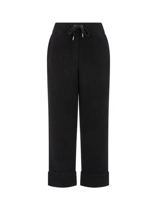 Women s Cashmere Roll up Knit Pants Black 270031 - BRUNELLO CUCINELLI - BALAAN 1