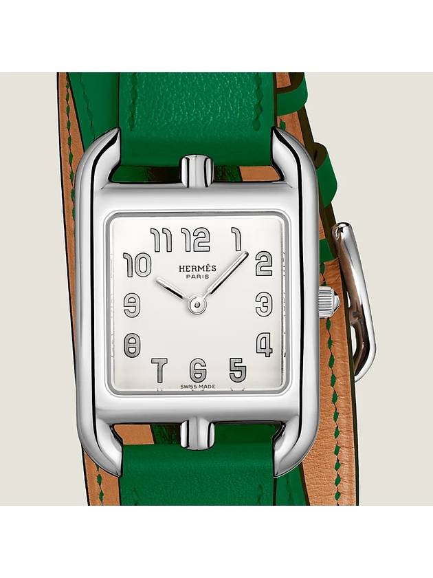 Women s Cape Cod Watch Swift Calfskin Small Size Vertaks Green Color 31mm W055504WW00 - HERMES - BALAAN 2