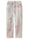 Abstract Straight Denim Pants - NOIRER - BALAAN 3