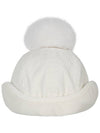 FLUFFY POMPOM EARFLAP CAPIvory - PLAYBOO - BALAAN 2