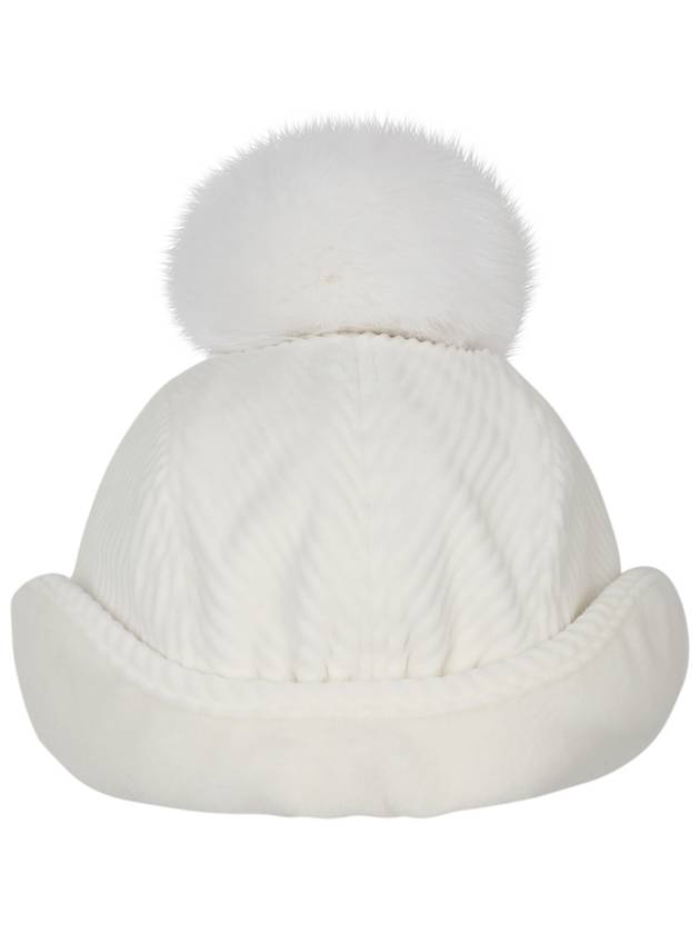 FLUFFY POMPOM EARFLAP CAPIvory - PLAYBOO - BALAAN 2