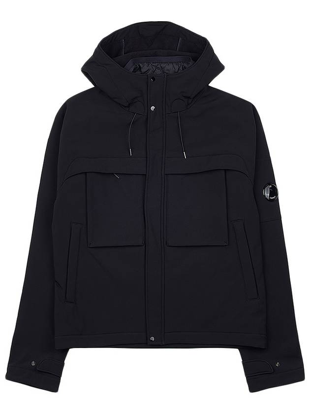 Men's Shell R Lens Wappen Hooded Jacket Black - CP COMPANY - BALAAN 2