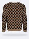 Men's Jacquard Mix Pattern Knit Top Black - MARNI - BALAAN 3