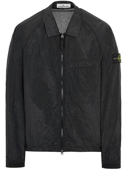 Nylon Metal Overshirt Jacket Black - STONE ISLAND - BALAAN.