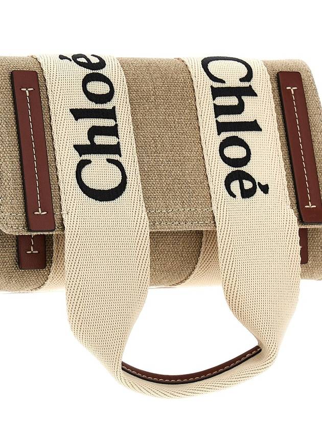 Woody Canvas Belt Bag Beige Brown - CHLOE - BALAAN 4