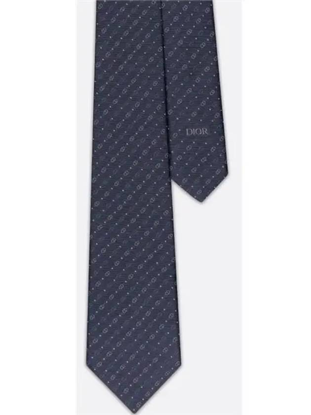 Nano CD Icon Silk Tie Navy - DIOR - BALAAN 2