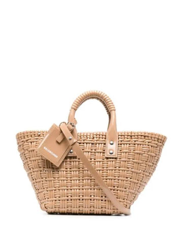 Bistro Strap Basket Two Way Tote Bag Beige - BALENCIAGA - BALAAN 1