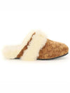 Triomphe Shearling Fur Slippers Brown - CELINE - BALAAN 3