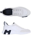 Bouncing Sneakers Calfskin Suede Goatskin Blanc - HERMES - BALAAN 3