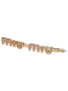 Enamel Metal Hair Clip Gold Pink - MIU MIU - BALAAN 10