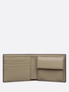 Grain Leather CD Icon Compact Half Wallet Beige - DIOR - BALAAN 4