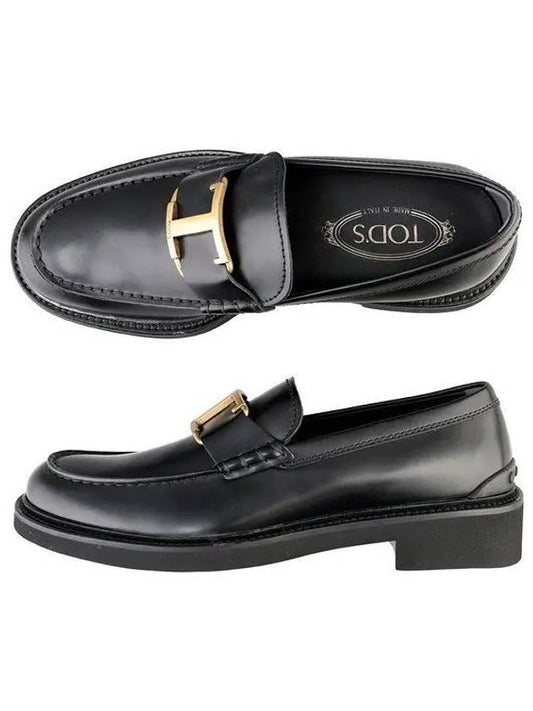 Men's Semi Shine Leather Loafers Black - TOD'S - BALAAN 2