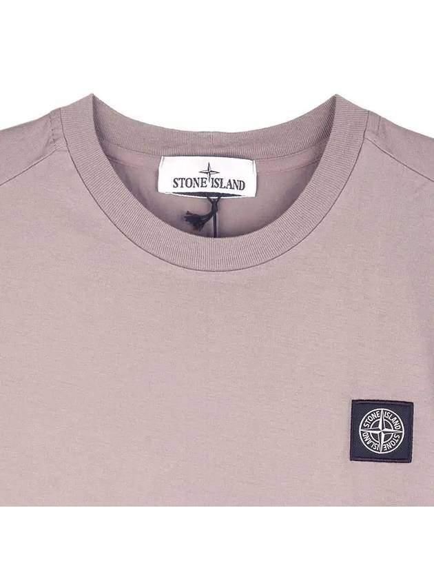 Logo Patch Short Sleeves T-Shirt Dove Grey - STONE ISLAND - BALAAN 5