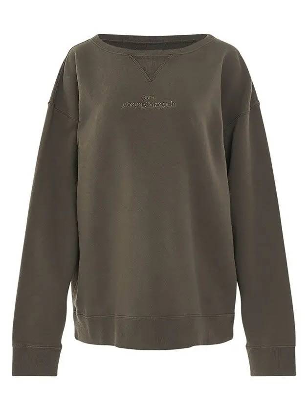 Reverse Logo Oversized Sweatshirt Khaki - MAISON MARGIELA - BALAAN 3