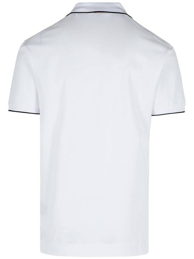 Zegna White Cotton Polo Shirt - ERMENEGILDO ZEGNA - BALAAN 3