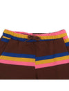 Kids Striped Shorts 2323011016 BROWN - MINI RODINI - BALAAN 3