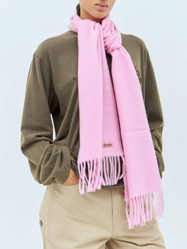 Wool Fringe Muffler Light Pink - ACNE STUDIOS - BALAAN 5