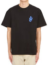 Anchor Patch Cotton Short Sleeve T-Shirt  Black - JW ANDERSON - BALAAN 4